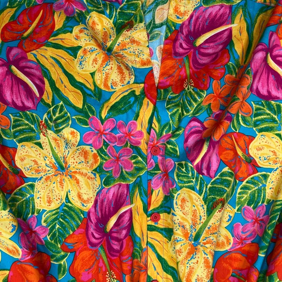 Donna Wilsons Designs | Vintage 80s-90s Floral Tropical Dress Size S - Picture 5 of 6